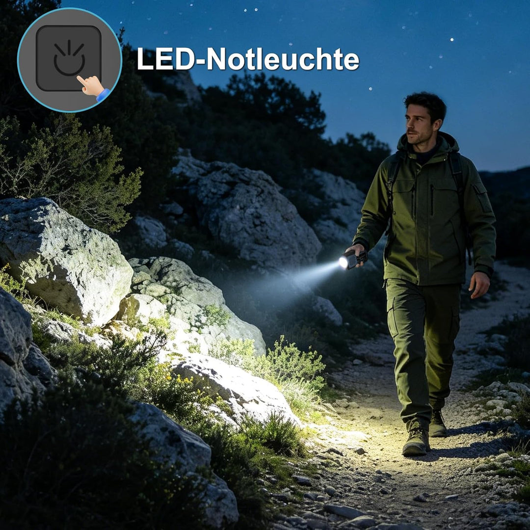 Tragbares Notfallradio, 2000mAh, AM/FM, Solar & Handkurbel, LED-Taschenlampe, Powerbank, Wetterkanal
