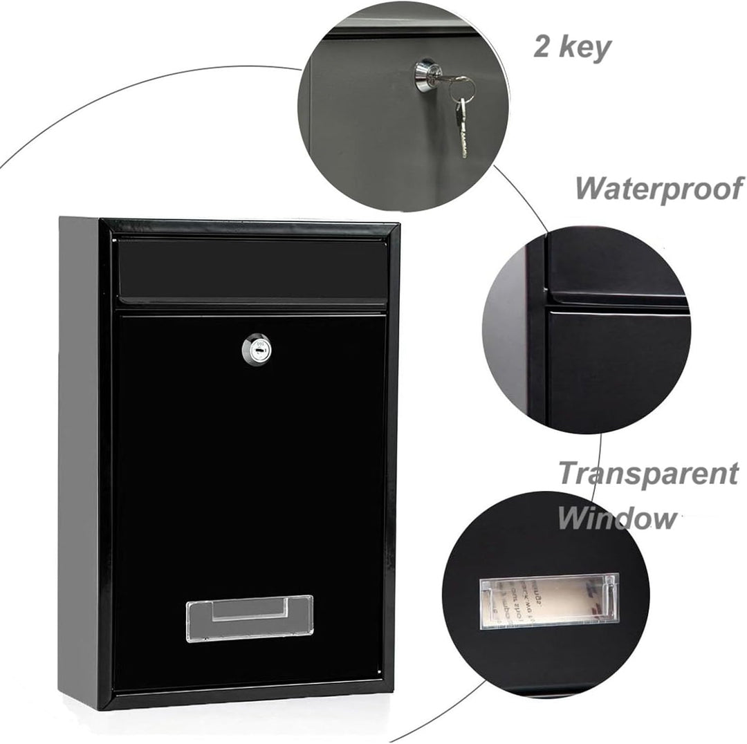 Wandbriefkasten, Briefkasten für aussen, wasserdichter Wandpostkasten für Briefe Stilvolle sichere P