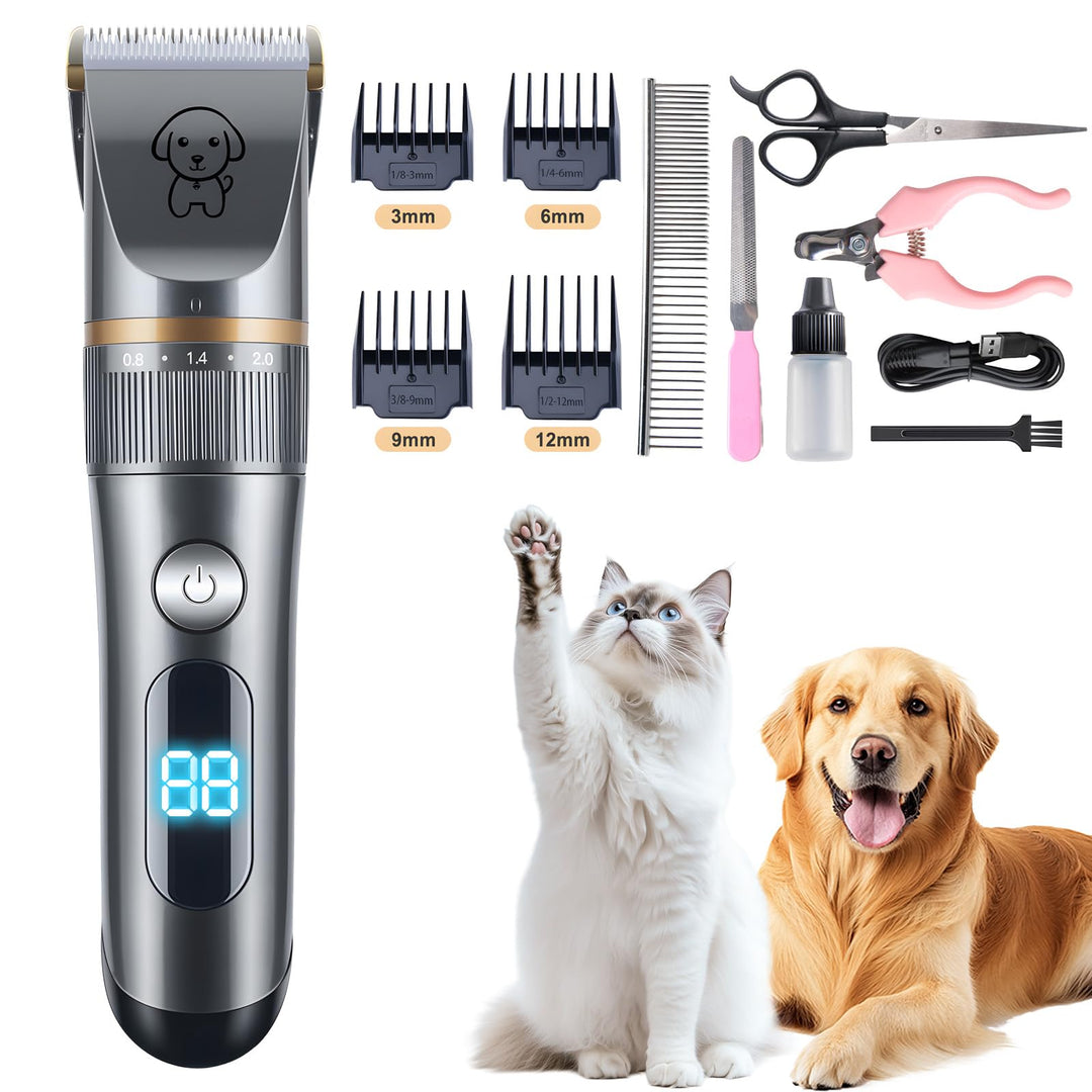 Leise Hundeschermaschine, Schnurlosen Profi Schermaschine Hund Katze, Tierhaarschneidemaschine Elekt