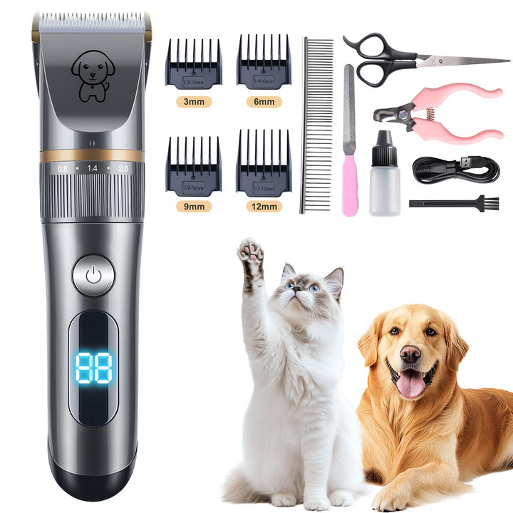 Leise Hundeschermaschine, Schnurlosen Profi Schermaschine Hund Katze, Tierhaarschneidemaschine Elekt
