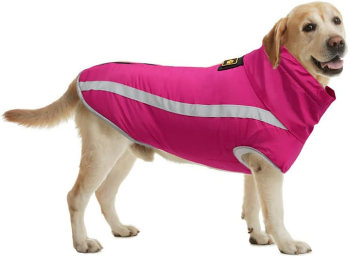 FEimaX Hundemantel Hundejacke wasserdichte Reflektierende Wintermantel mit Fleece Gefüttert Hund Wel