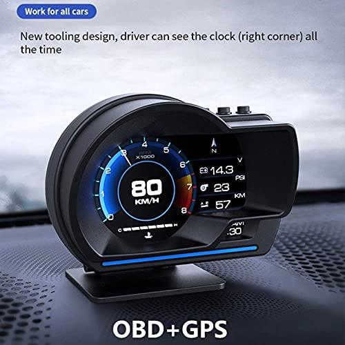Auto HUD Dual System Head Up Display Digitaler OBD2 / GPS Tachometer, Smart Gauge Auto HUD Tachomete