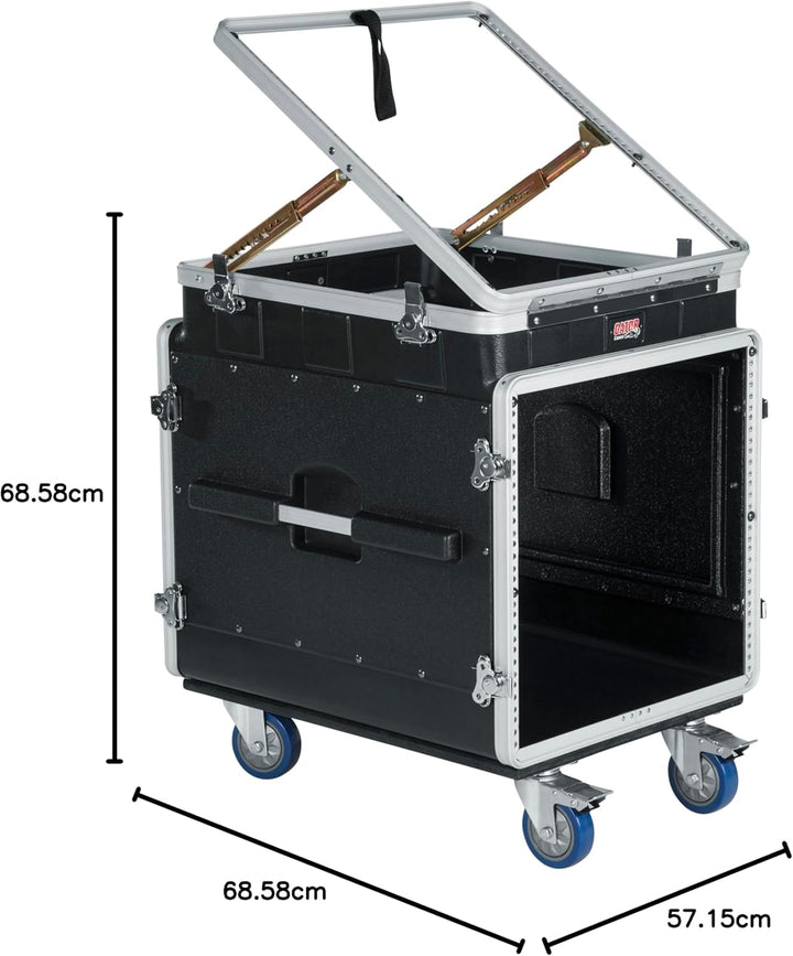 GATOR Cases Polyethylen 19 "GRC 12 HE für oben und 10 HE für die Seite mit Rollen 12 x 10 VE, 12 x 1