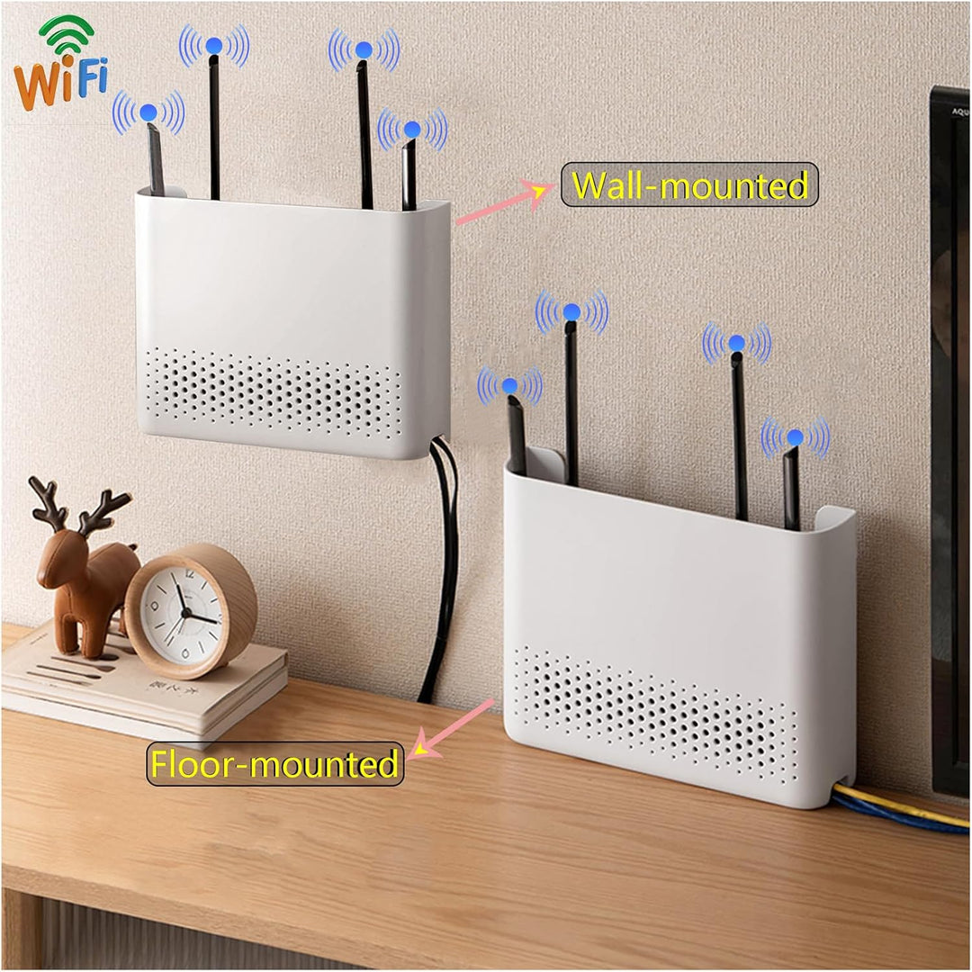 Kabellos WiFi Router Aufbewahrung Boxen Kabel Draht Halterung Wand Behang Stecker Brett Aufbewahrung