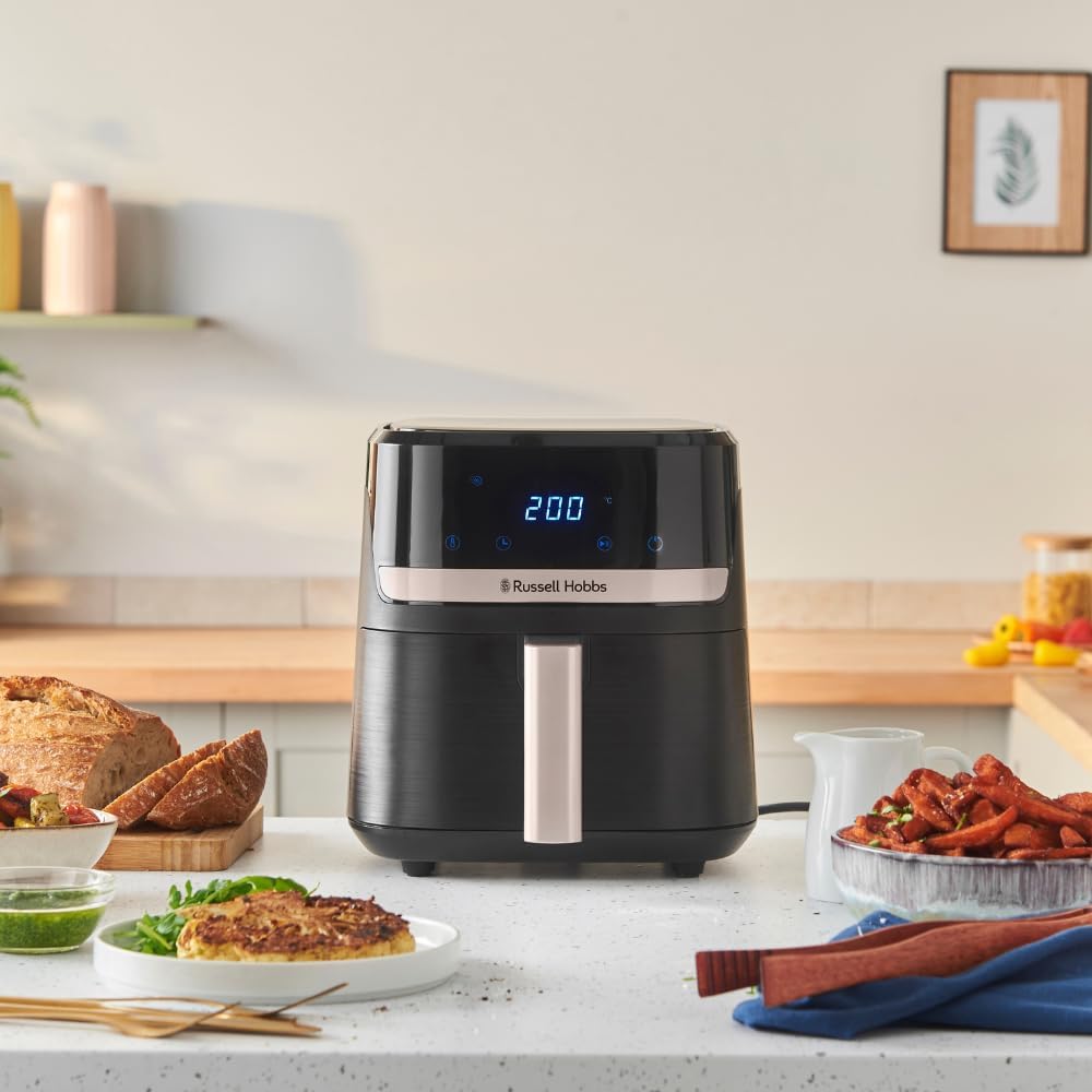 Russell Hobbs Heissluftfritteuse L 4,3L Rapid AirFryer [sehr kleines Gehäuse, sehr leise, 9 Programm