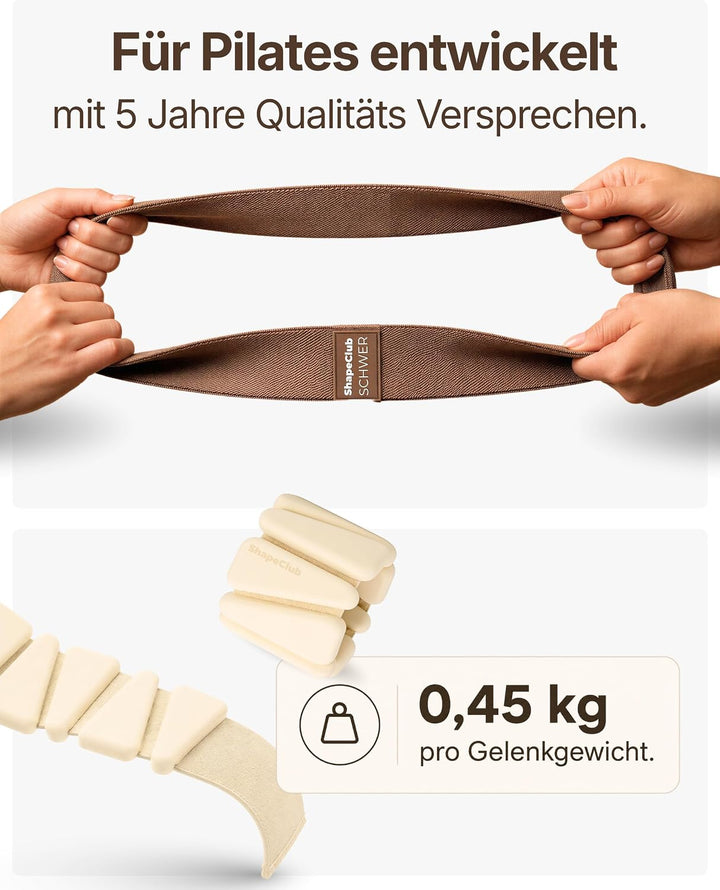Hochwertiges Pilates Set Ring &amp; Ball Studioqualität Übungsvideos Beige Premium Set, Beige Premium Se
