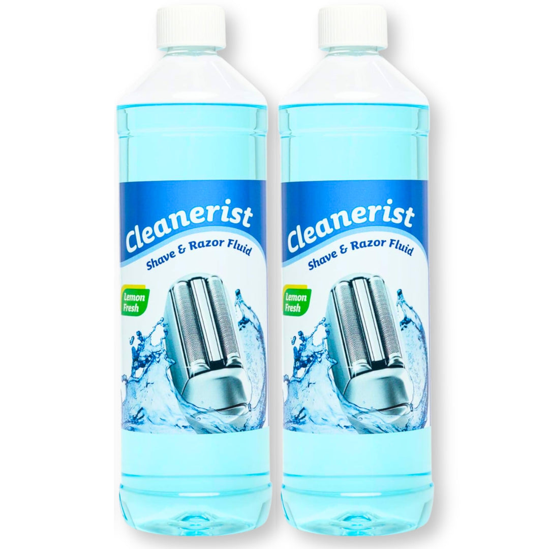 2 x 1 Liter Scherkopfreiniger geeignet für die Rasierer von Braun Clean & Renew und Pulsonic Series