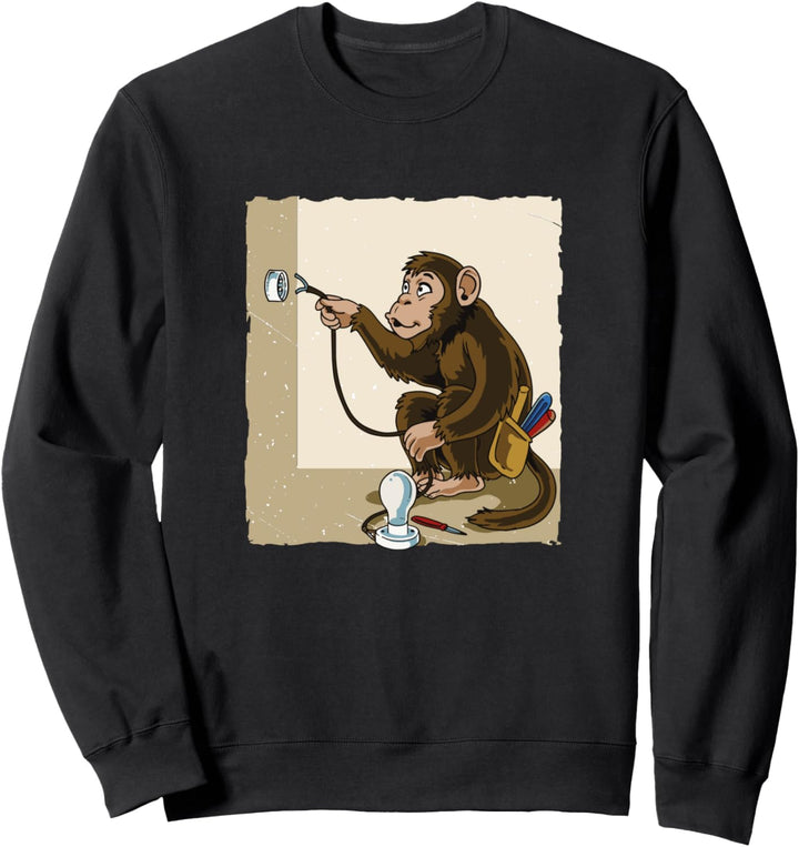 Elektriker Affe Sweatshirt