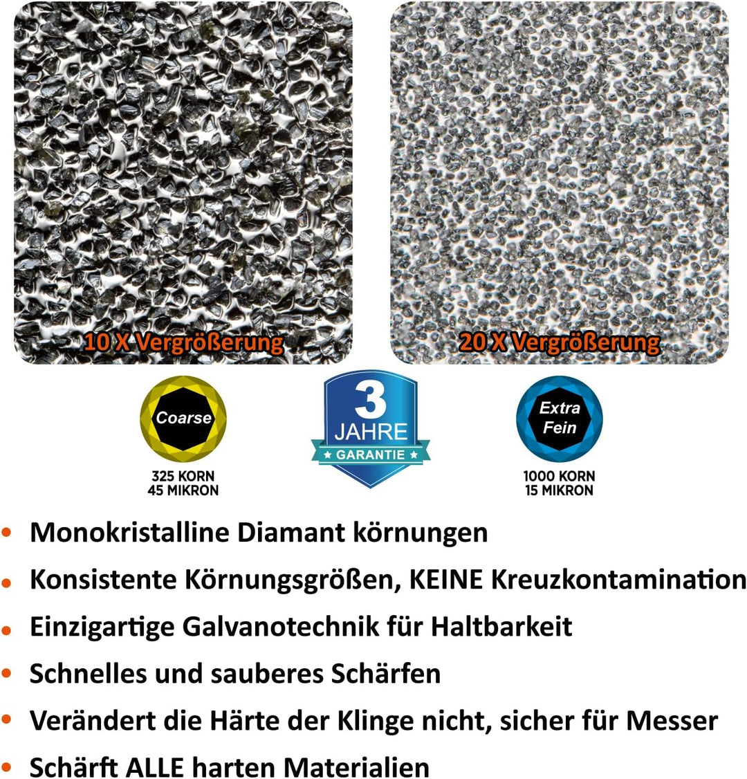 Sharpeak 198H-SPK Profi Messerschärfer Elektrisch mit 3 Stufen, Diamantscheiben, Überhitzungsschutz,