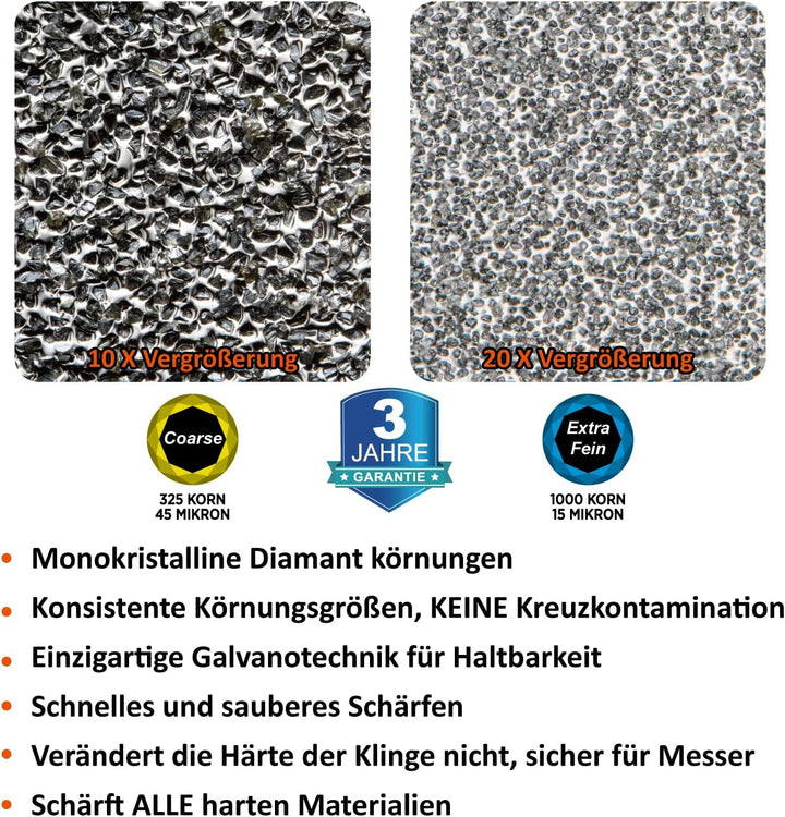 Sharpeak 198H-SPK Profi Messerschärfer Elektrisch mit 3 Stufen, Diamantscheiben, Überhitzungsschutz,