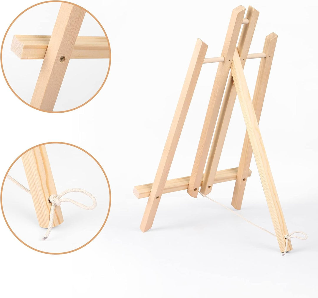 staffeleien, 2 Stück Holzstaffelei, 40cm Bild Ständer Aus Vollholz, Display-/ Tischstaffelei, klappb