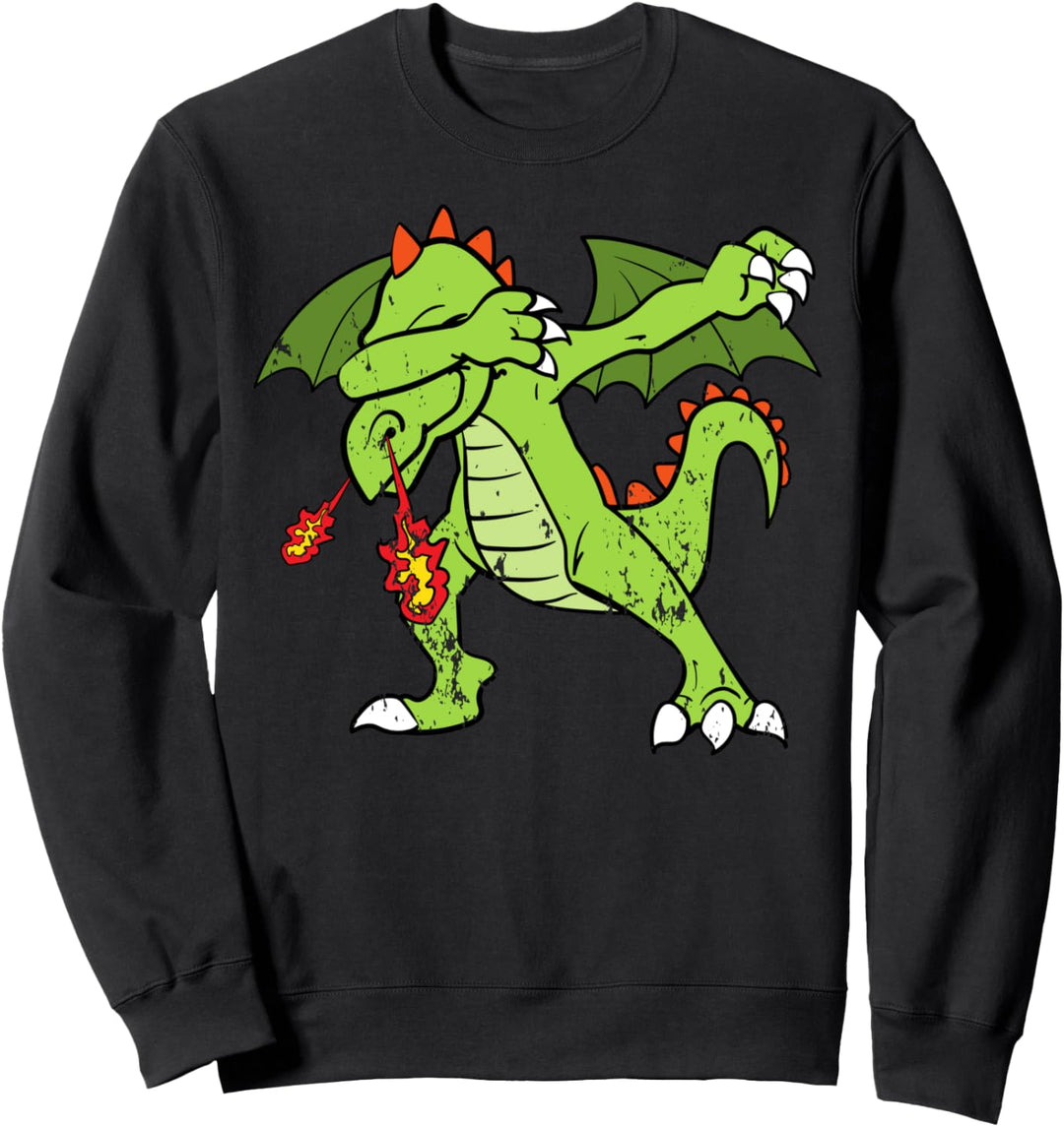 Cool Retro Vintage Grunge Style Dabbing Dab Drachen Tier Fun Sweatshirt