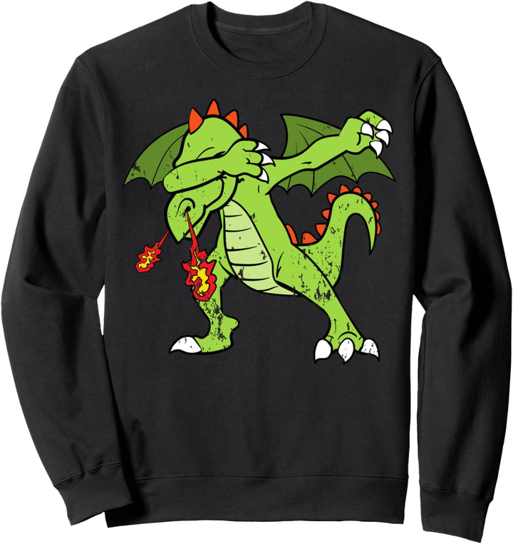 Cool Retro Vintage Grunge Style Dabbing Dab Drachen Tier Fun Sweatshirt