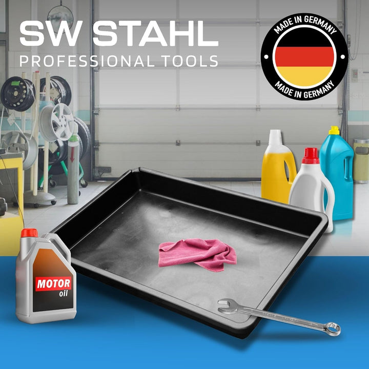 SW-Stahl 07377L Universal Auffangwanne XXL I 88 x 60 x 10cm grosse Kunststoffwanne I 42 Liter Fassun