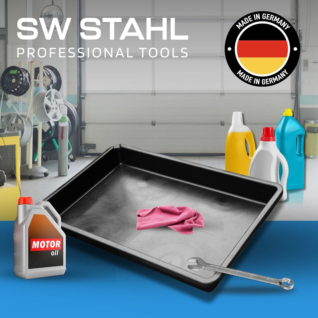 SW-Stahl 07377L Universal Auffangwanne XXL I 88 x 60 x 10cm grosse Kunststoffwanne I 42 Liter Fassun