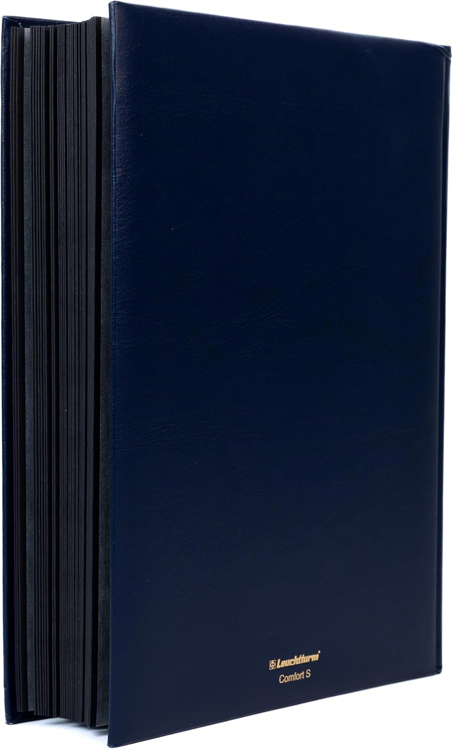 Leuchtturm 314718 Briefmarken-Sammelalbum Comfort - DIN A4, 64 Seiten, Pergaminstreifen, wattierter