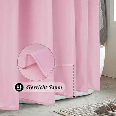 EurCross 180x200 Duschvorhang Rose Wasserdicht Anti-Schimmel Badevorhang,Textil Vorhänge aus Stoff,