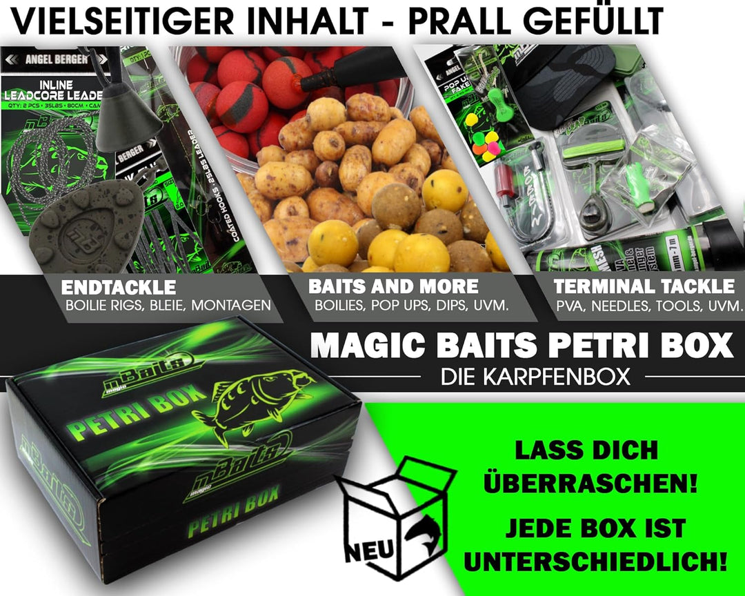Magic Baits Petri Box Karpfenbox Angelbox Promo Box Geschenk Angeln Angelzubehör