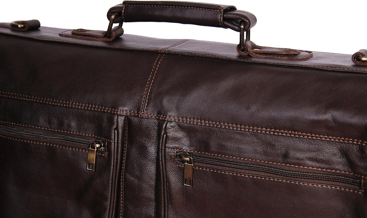 House Of Leather , Damen Herren Unisex-Erwachsene Kleidertasche braun braun L