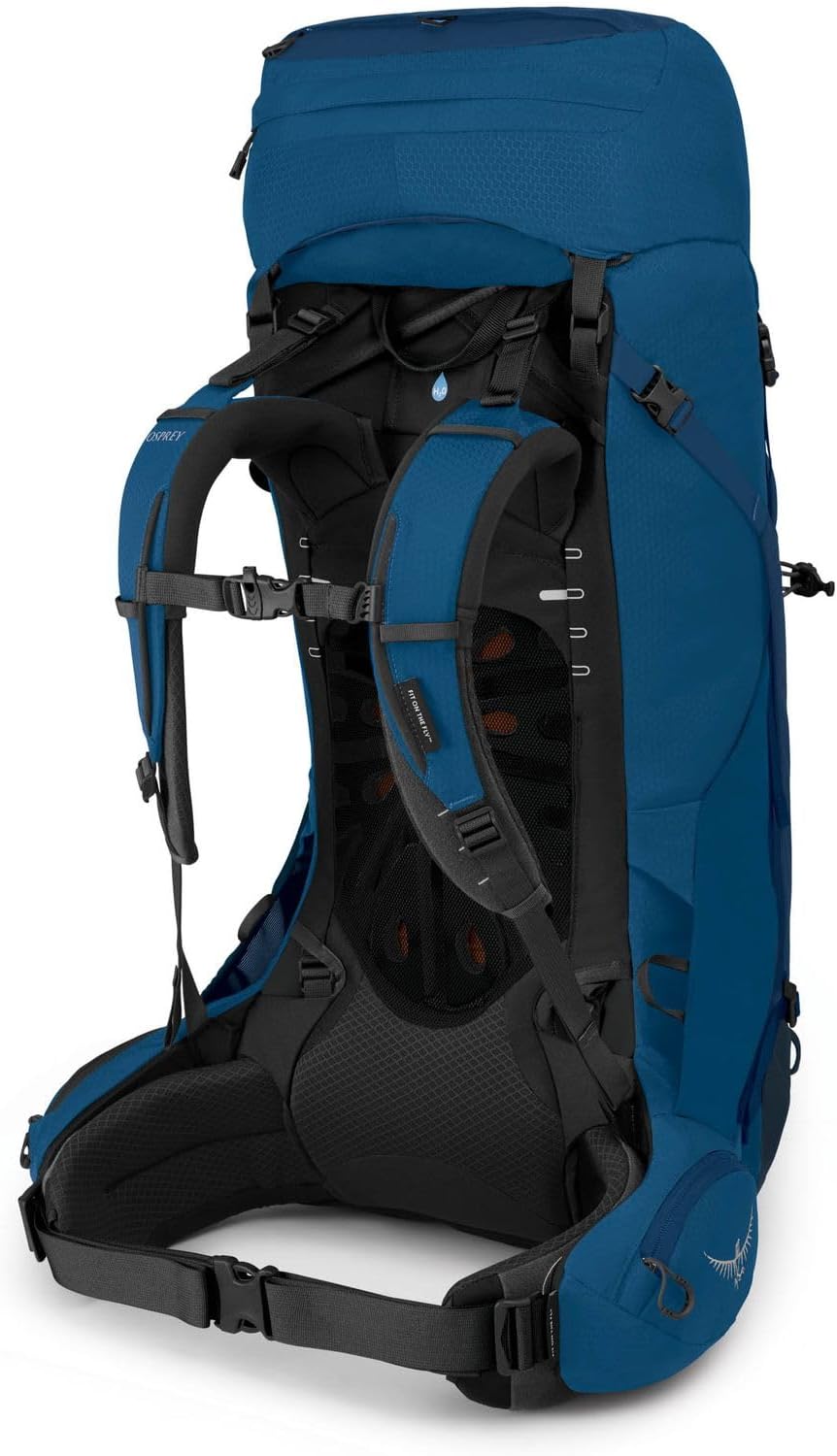 Osprey Aether 55 Trekkingrucksack für Männer Deep Water Blue S-M, Deep Water Blue S-M