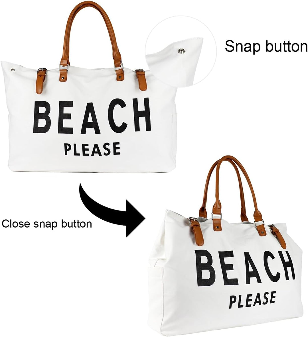 Damen Strandtasche Grosse, Strandtasche XXL Familie Wasserdicht mit Ledergriffe, Beach Bag für Reise