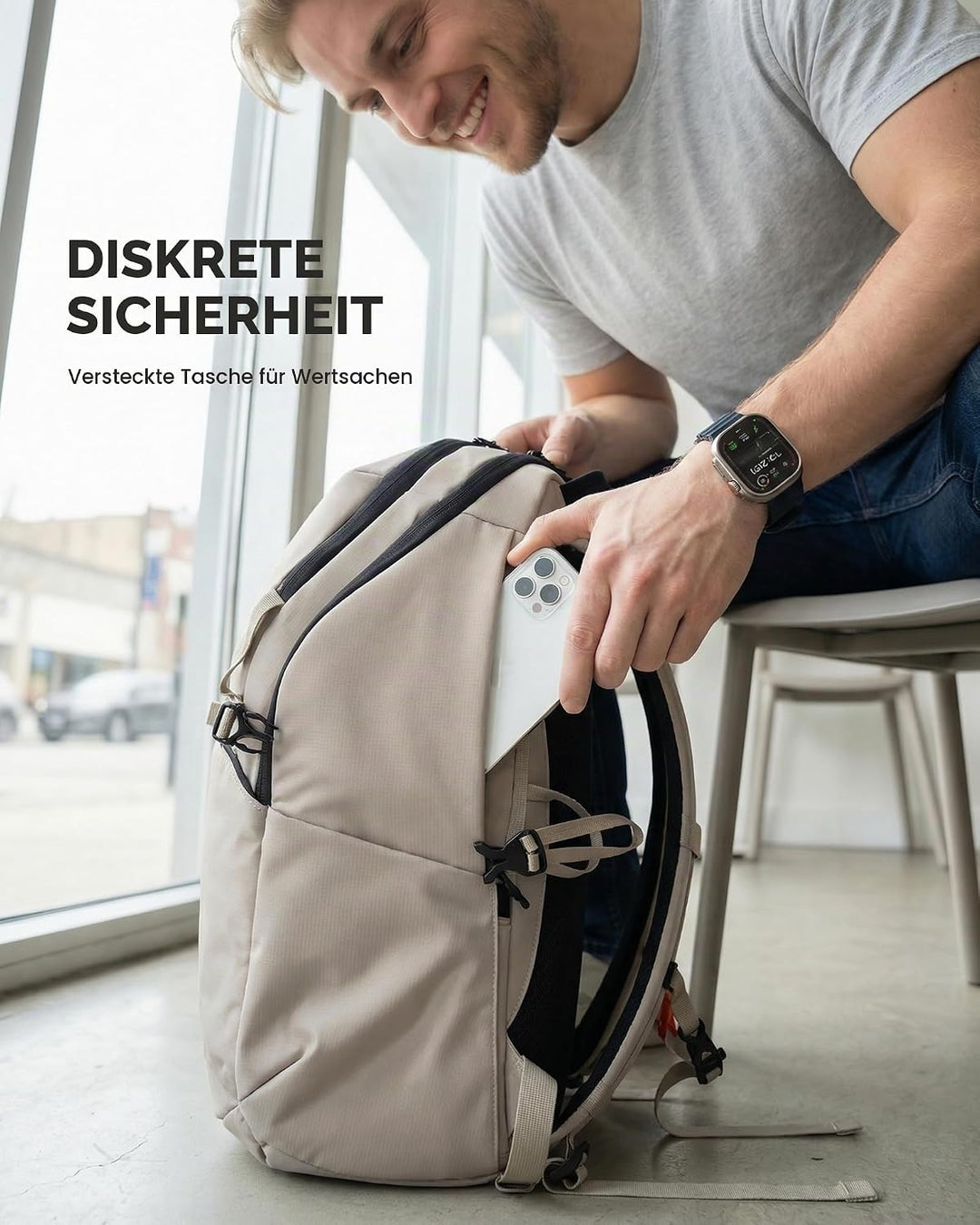 Tolaccea Reiserucksack Handgepäck Flugzeug 30L - Business Rucksack mit 15,6 Zoll Laptopfach, Arbeits