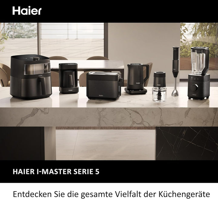 Haier Mixer mit Ice-Crush-Funktion & Smoothie Maker, 1200W I Standmixer mit 1,7L Glasbehälter & 0,6l