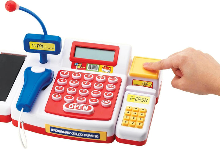 Simba 104525700 - Supermarktkasse mit Scanner Kinderspiel, Bunt, Supermarktkasse