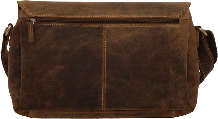 Greenburry VINTAGE 1731-25 A4 Leder Umhängetasche Messenger Schultertasche - by ModaStore de