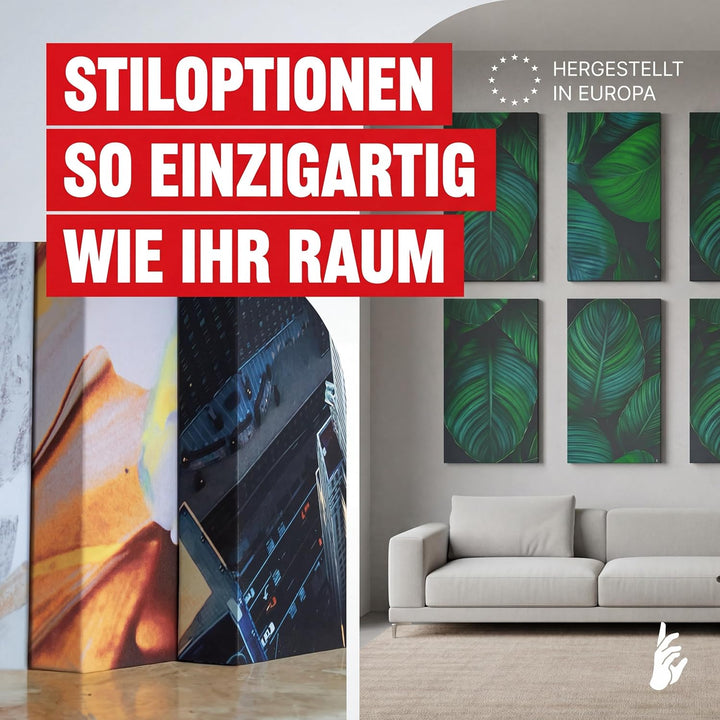 Addictive Sound Schalldämmung Wand 100x50x11cm mit Grafiken - Akustikpaneele Wand - Schallabsorber B