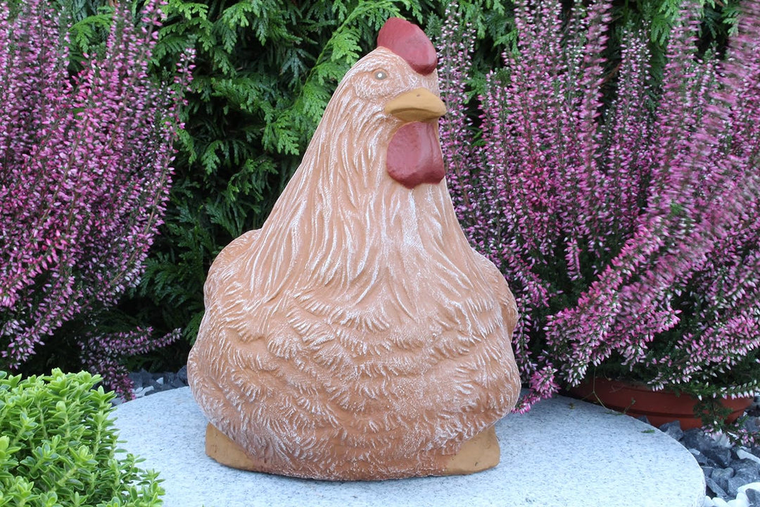 STEINFIGUREN SPICKER Steinfigur Huhn, Henne, Hahn 2er Set 135/3, 180/3 Gartenfigur Steinguss Tierfig
