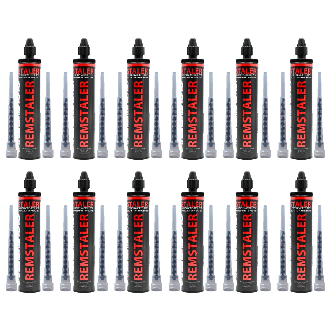 12x Remstaler VERBUNDMÖRTEL 300ml | -HÖCHSTE QUALITÄT- made in GERMANY | Injektionsmörtel | Montagem