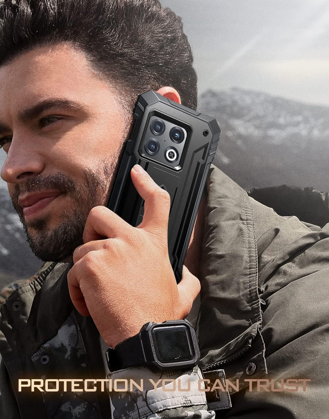 Poetic Revolution Hülle Kompatibel mit OnePlus 10 Pro 5G, integrierter Displayschutz Arbeitet mit Fi