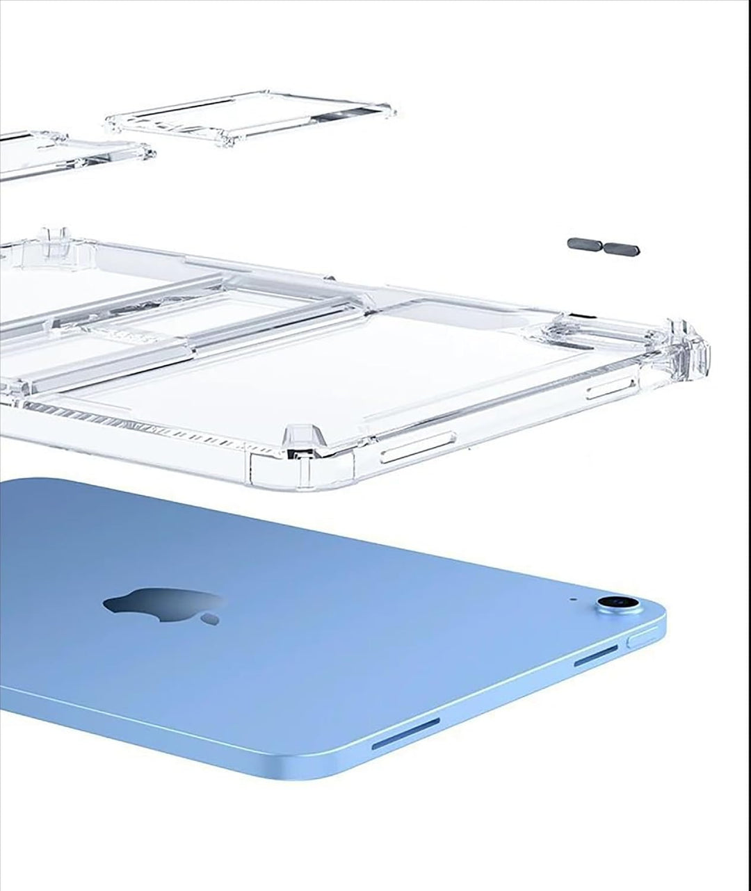 GIOPUEY Hülle für iPad (A16) 11th 2025, Weiche TPU Rückenschale Case mit Ständer, Dünne Abdeckung, A