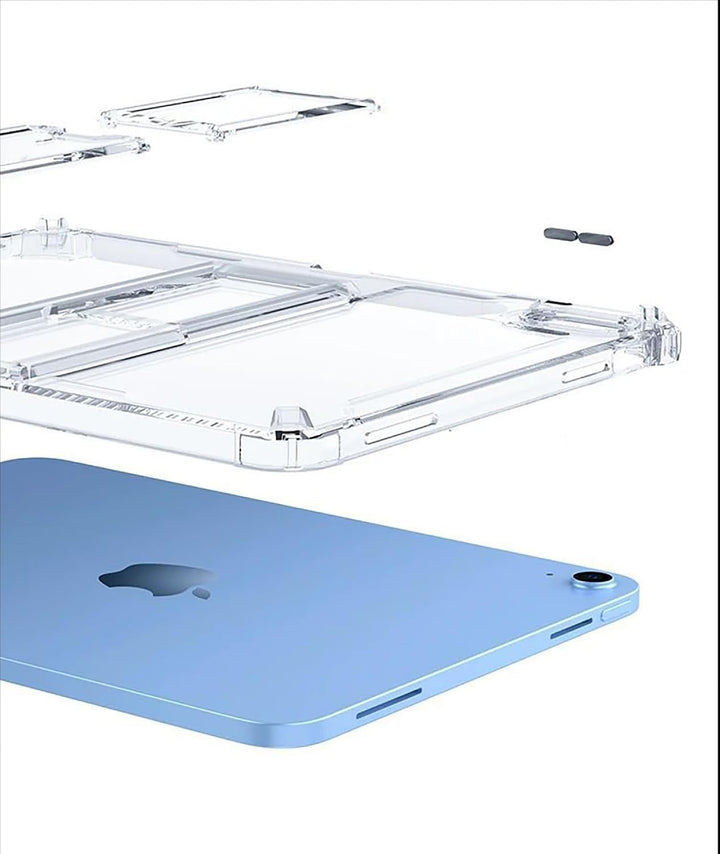 GIOPUEY Hülle für iPad (A16) 11th 2025, Weiche TPU Rückenschale Case mit Ständer, Dünne Abdeckung, A