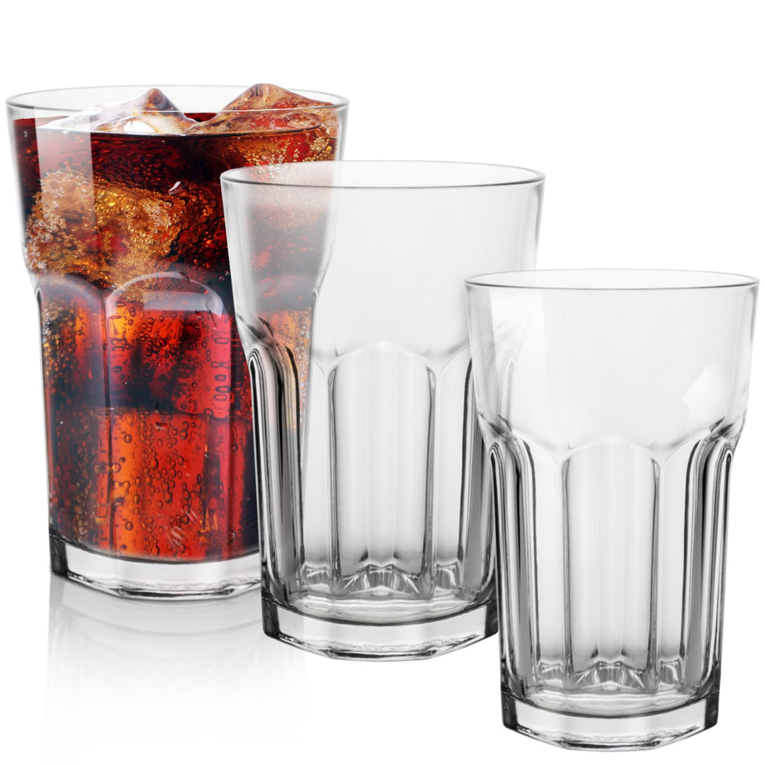 Konzept 11 - Wassergläser Set 12-teilig, Trinkgläser Set, 410ml Gläser Set Stapelbar- Perfekt für Sa