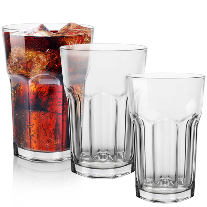 Konzept 11 - Wassergläser Set 12-teilig, Trinkgläser Set, 410ml Gläser Set Stapelbar- Perfekt für Sa