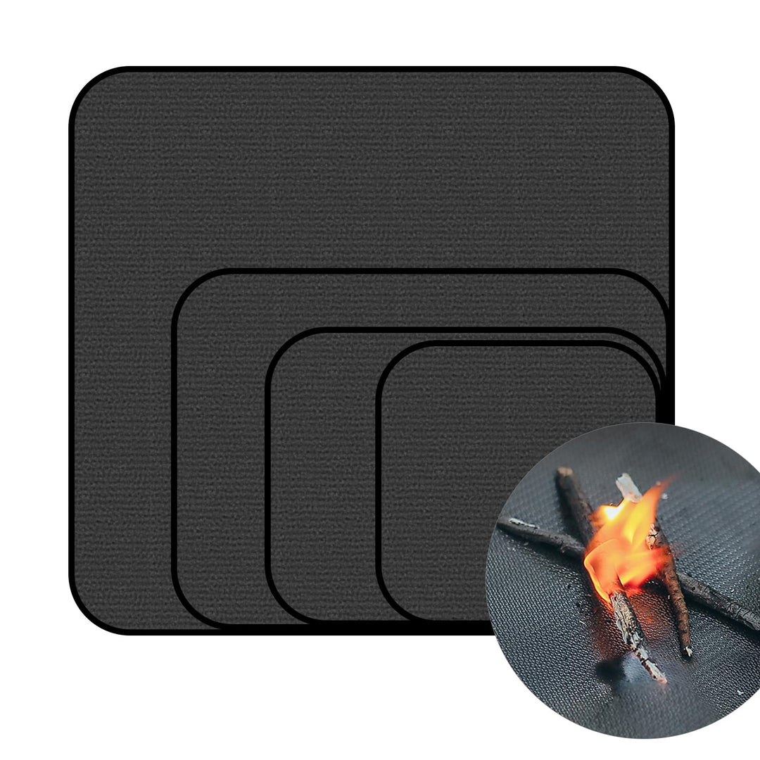 Feuerfeste Matte 60x52cm - Hitzebeständig bis 550°C - Für Kamin, BBQ, Grill & Feuerstelle, Feuerscha