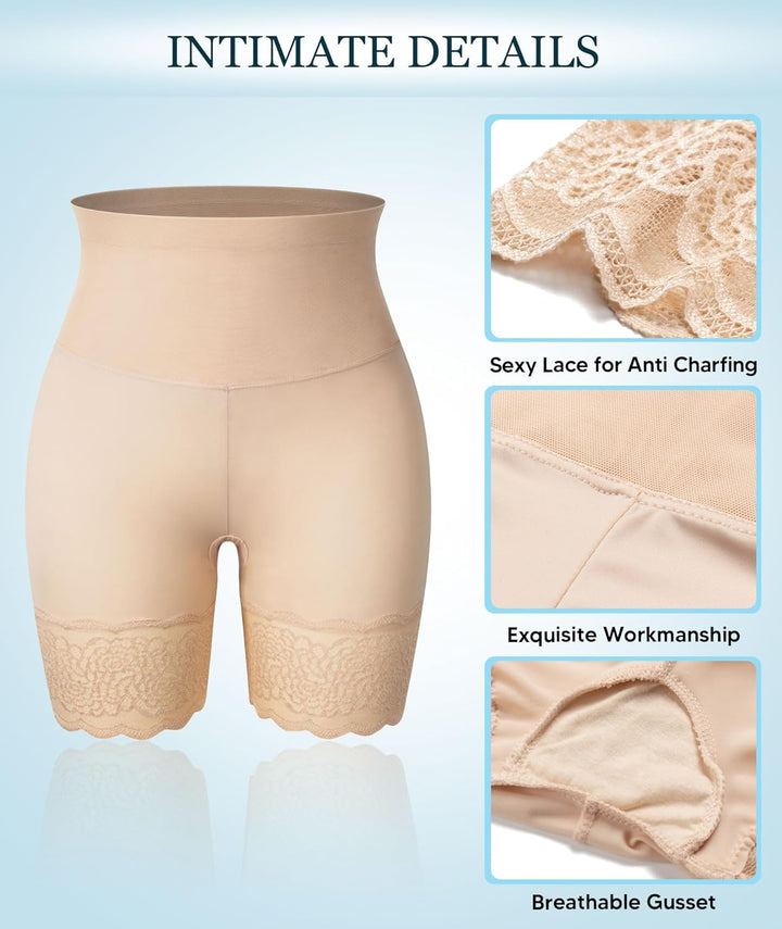 MISS MOLY Unterhose Damen Unter Rock Kurz Hose Shorts Leggings Anti Chafing Miederhose Bauch Weg Mie