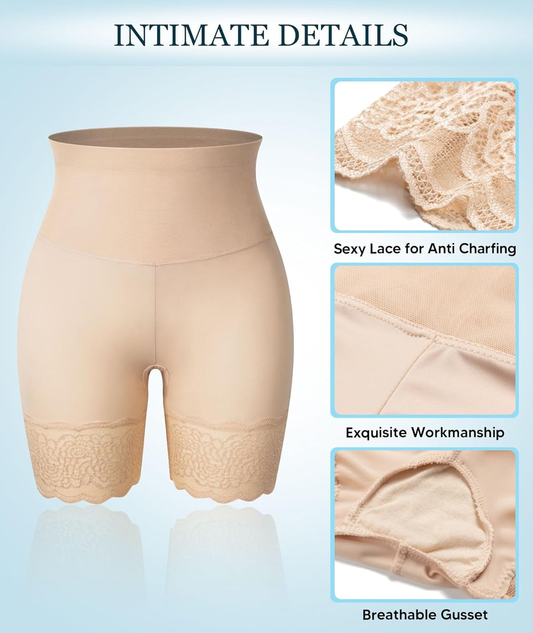 MISS MOLY Unterhose Damen Unter Rock Kurz Hose Shorts Leggings Anti Chafing Miederhose Bauch Weg Mie