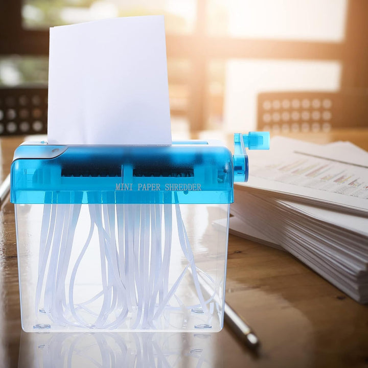 Angoily Manueller Hand Aktenvernichter Klein Verschleissfest Für Papier Und Karton Tisch Aktenvernic