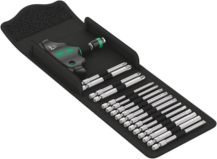 Wera '05057470001 Kraftform Kompakt 400 Handhalter und Bit-Satz, 17-teilig