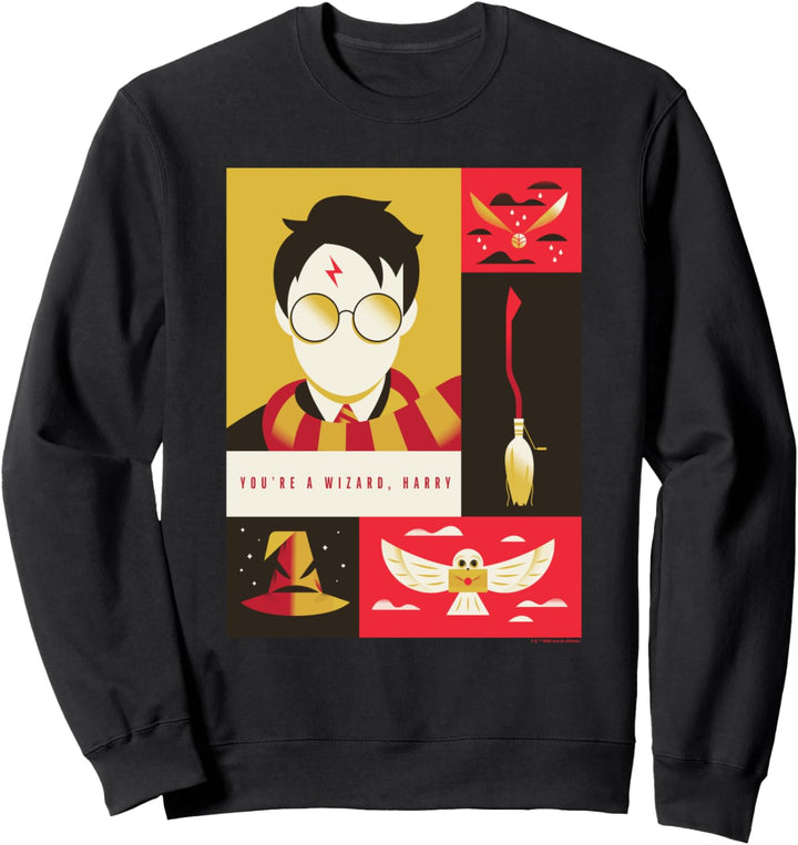 WB 100: Harry Potter You're A Wizard, Harry Icons Poster Sweatshirt