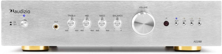 Audizio AD200A - HiFi-Stereo-Verstärker 2 x 200 Watt, Bluetooth Verstärker für Lautsprecher und HiFi