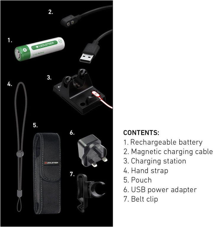 Ledlenser P7R Work Robust Taschenlampe LED, aufladbar 21700 Lithium Akku, wasserdicht IP68, 900 Lume