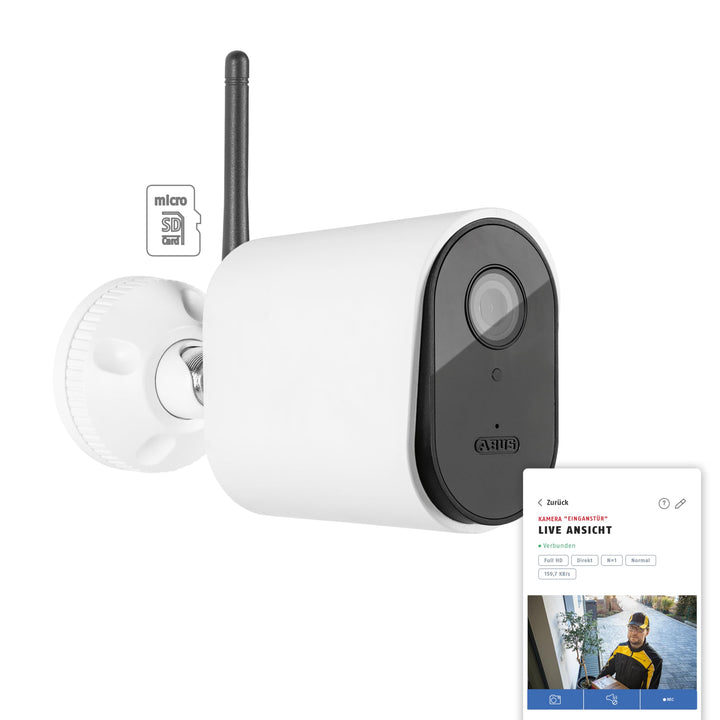 ABUS SmartLook - Überwachungskamera mit Bewegungserkennung, Objekterkennung, 4K-Aufzeichnung, Push-B