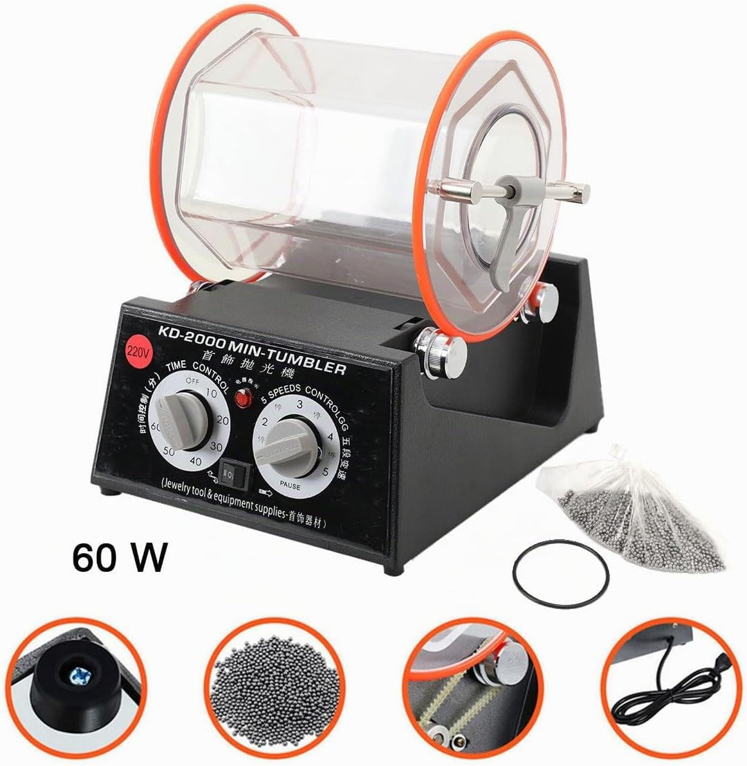 Lfhelper 5KG Poliertrommel Poliermaschine Schmuck polieren Maschine Rotary Tumbler Schmuckpolier Pol