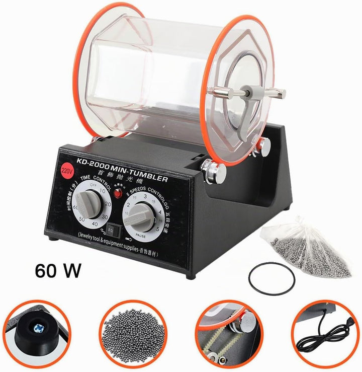 Lfhelper 5KG Poliertrommel Poliermaschine Schmuck polieren Maschine Rotary Tumbler Schmuckpolier Pol