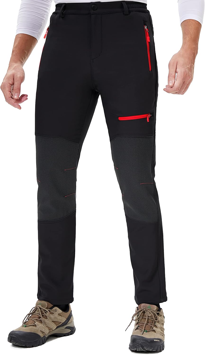 DAFENP Herren Wanderhose Skihose Wasserdicht Softshellhose Winddicht Winter Outdoorhose Snowboardhos