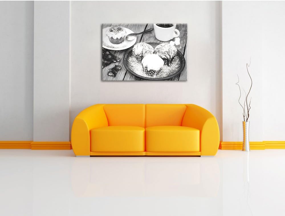 Pixxprint Köstliche Cupcakes als Leinwandbild/Grösse: 100x70 cm/Wandbild/Kunstdruck/fertig bespannt,